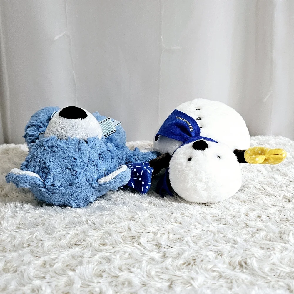 The Polar Express - Blue Fuzzy Bear &  Snowman Duo Set Of 2 Plush W/ Jingle Bell - Picture 5 of 13